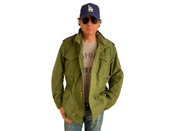 Med Long. Authentic Vintage US Army M-65 OG-107 Jacket. Military