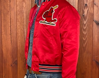 STARTER, Jackets & Coats, Vintage Starter St Louis Cardinals Satin Bomber  Jacket 8s Usa Large Varsity Mlb