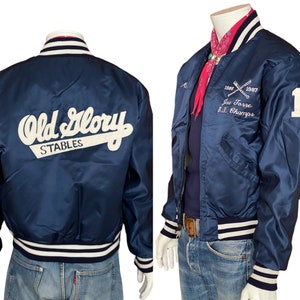Size L. Vintage 1987 Baseball satin Jacket Made in USA