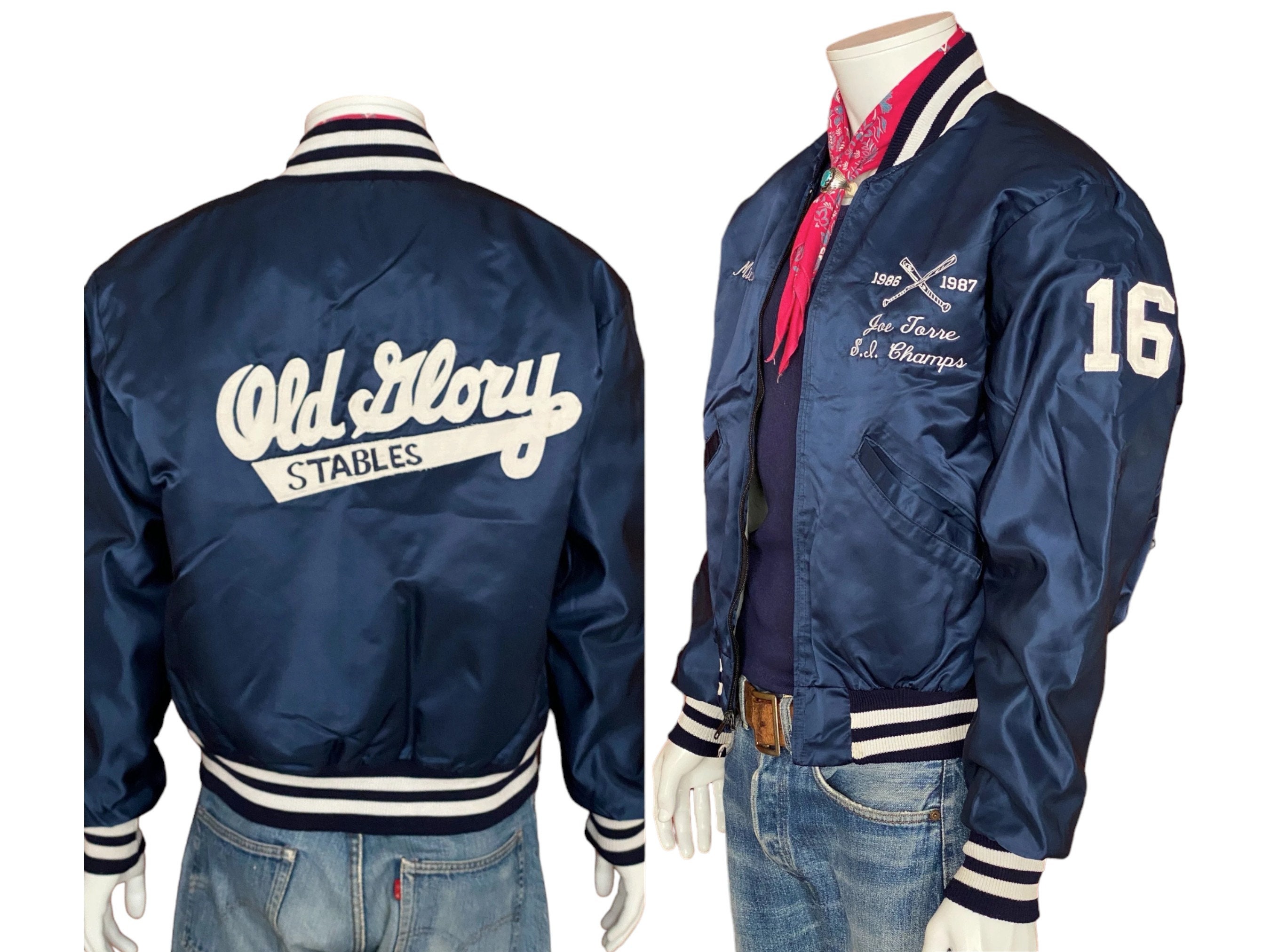 Size L. Vintage 1987 Baseball Satin Jacket Made in USA - Etsy Size L. Vintage 1987 Baseball Satin Jacket Made in USA - Etsy