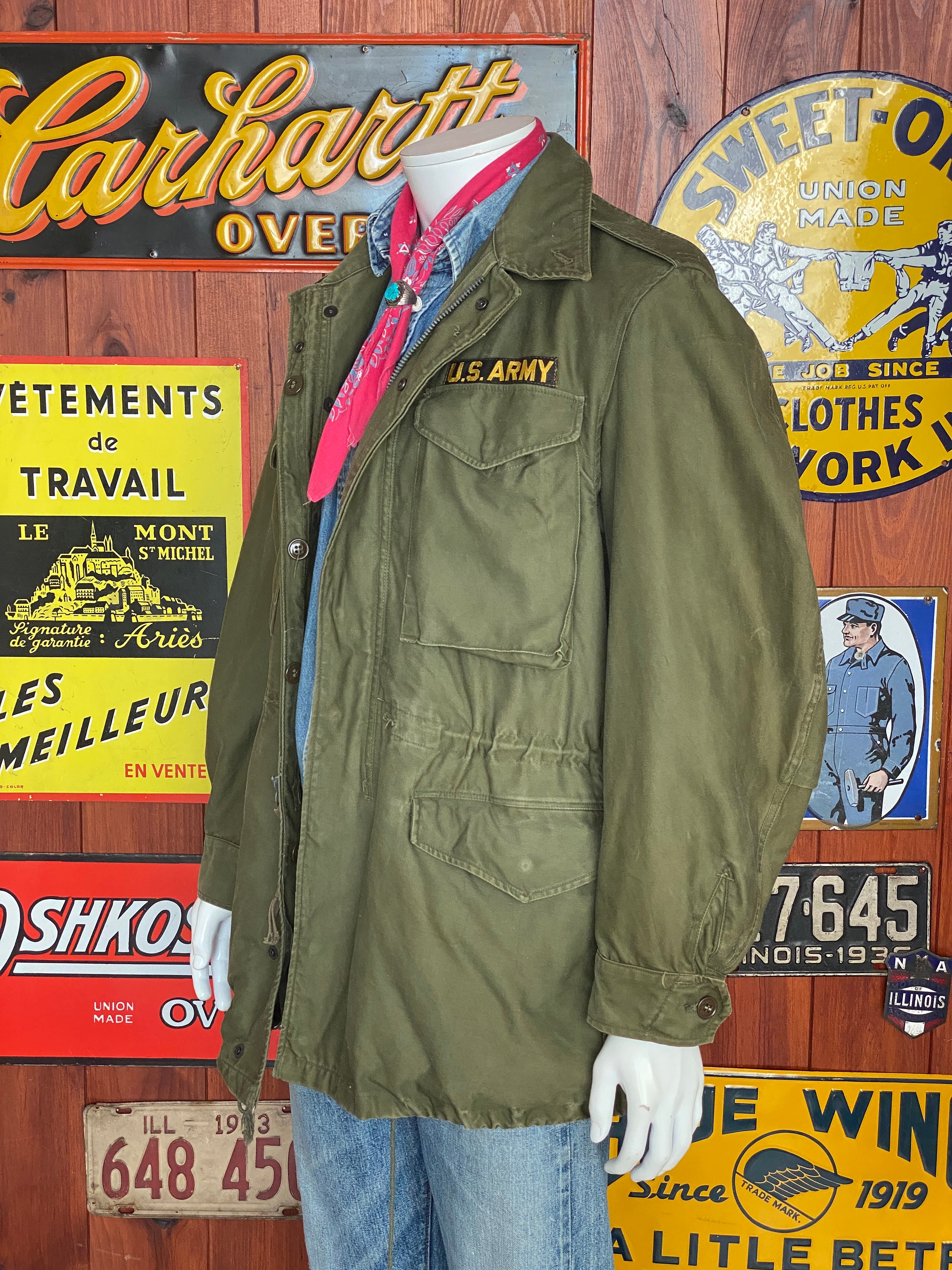 50s US Army M51 Field Jacket OG107 | Small Long | Vintage Military