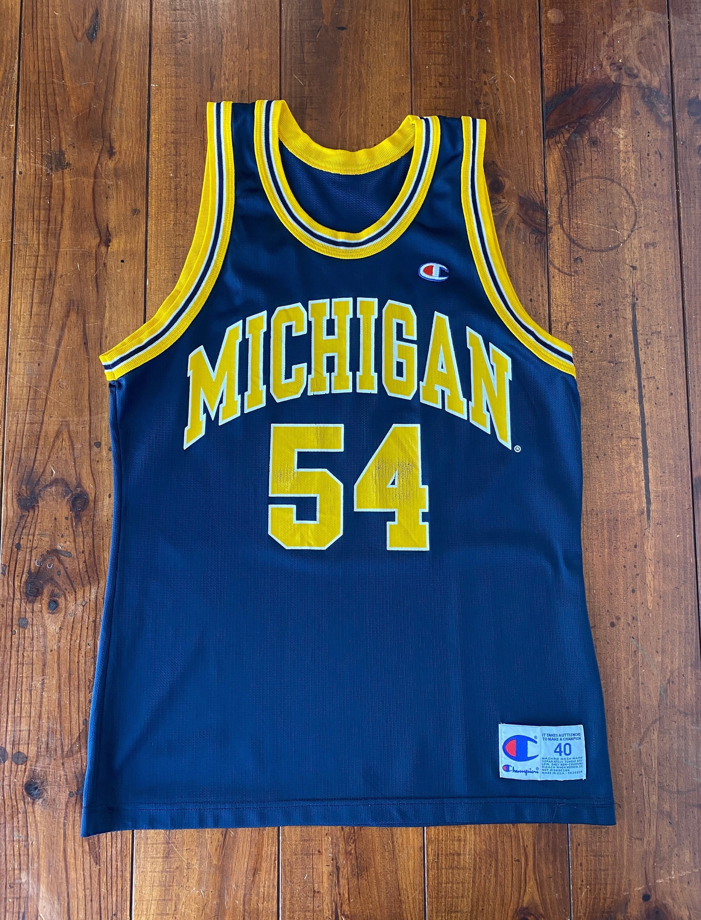 Size 40. 90s Vintage Michigan Wolverines NBA Jersey 54 Made - Etsy Singapore