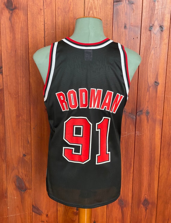 Size 44. 90s Vintage Chicago Bulls Dennis Rodman 91 NBA -  Singapore