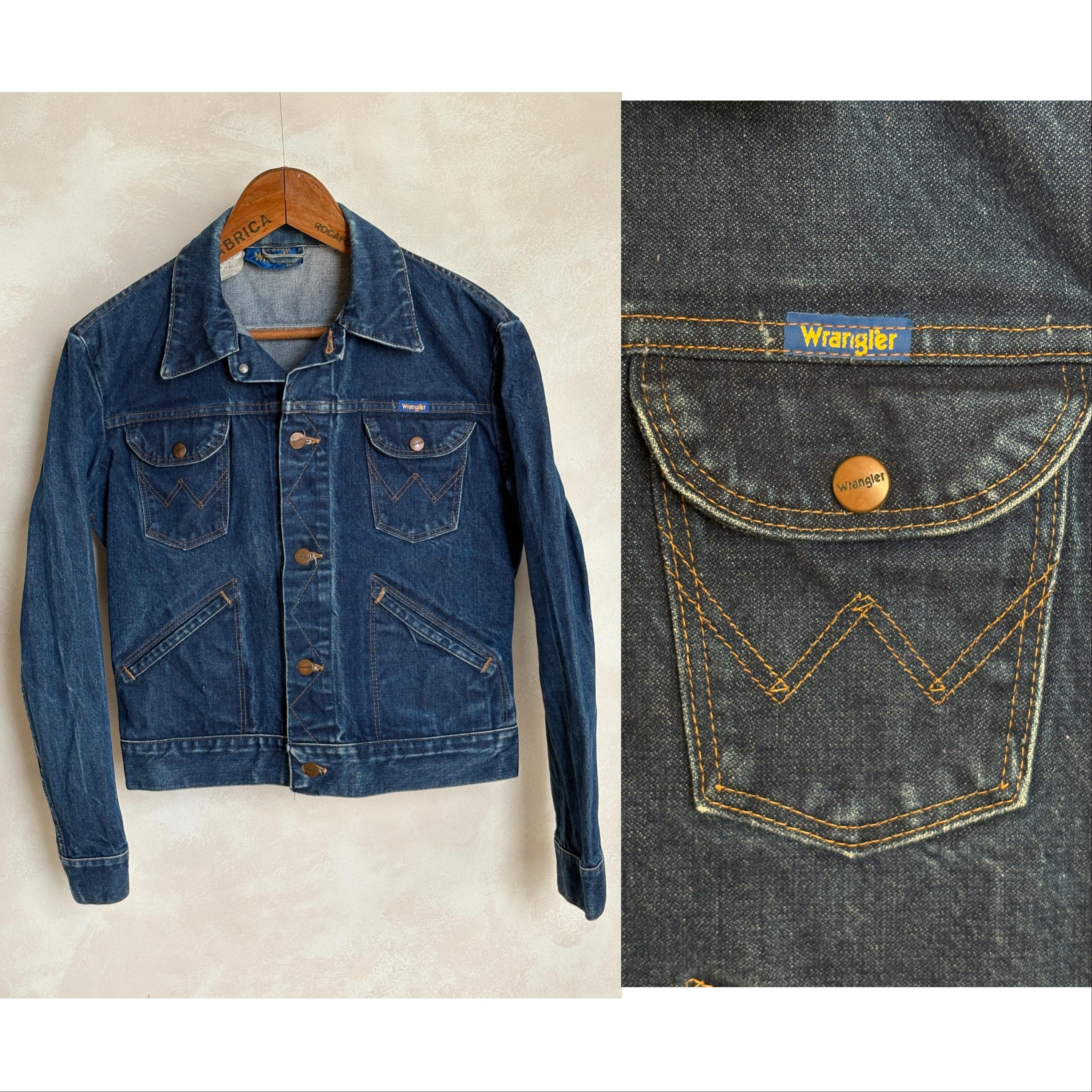 Vintage 90s Wrangler Denim Jacket – 4-pocket Style Made in Malta