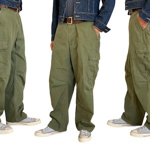 Grand Ord. Pantalon de jungle OG-107 authentique de l'armée américaine du Vietnam, époque de la guerre du Vietnam, 1968