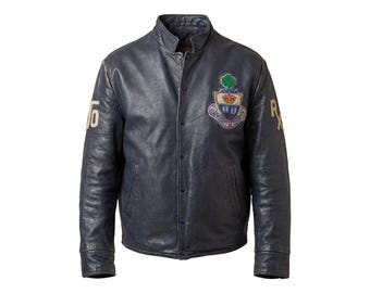 Rare Vintage 80's MA-1 Flight Fighter Leather Jacket - Etsy Israel