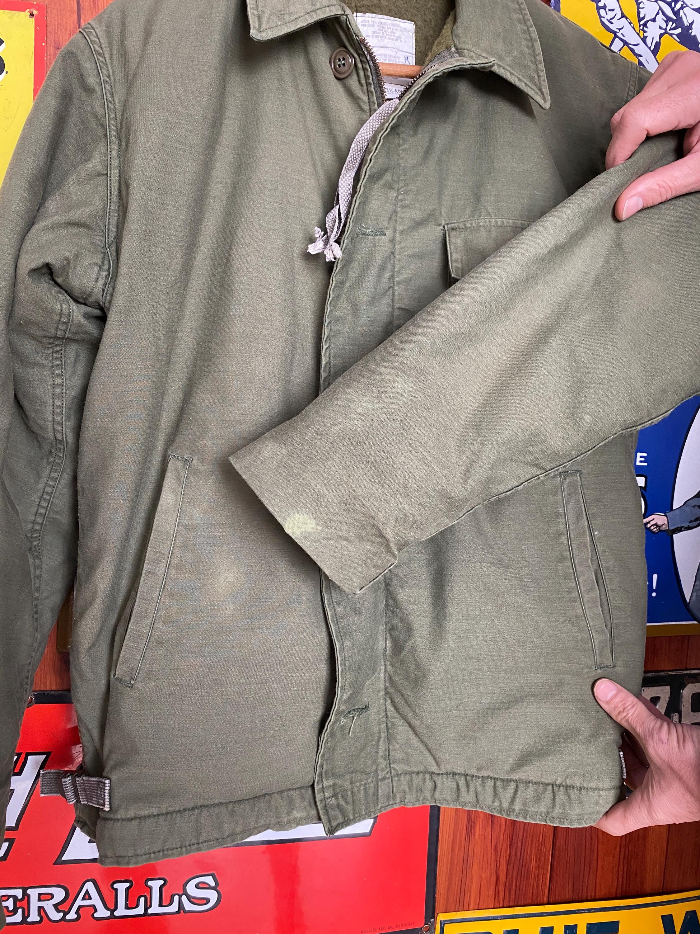 US Navy A-2 Deck Jacket — Authentic Military Outerwear. Size