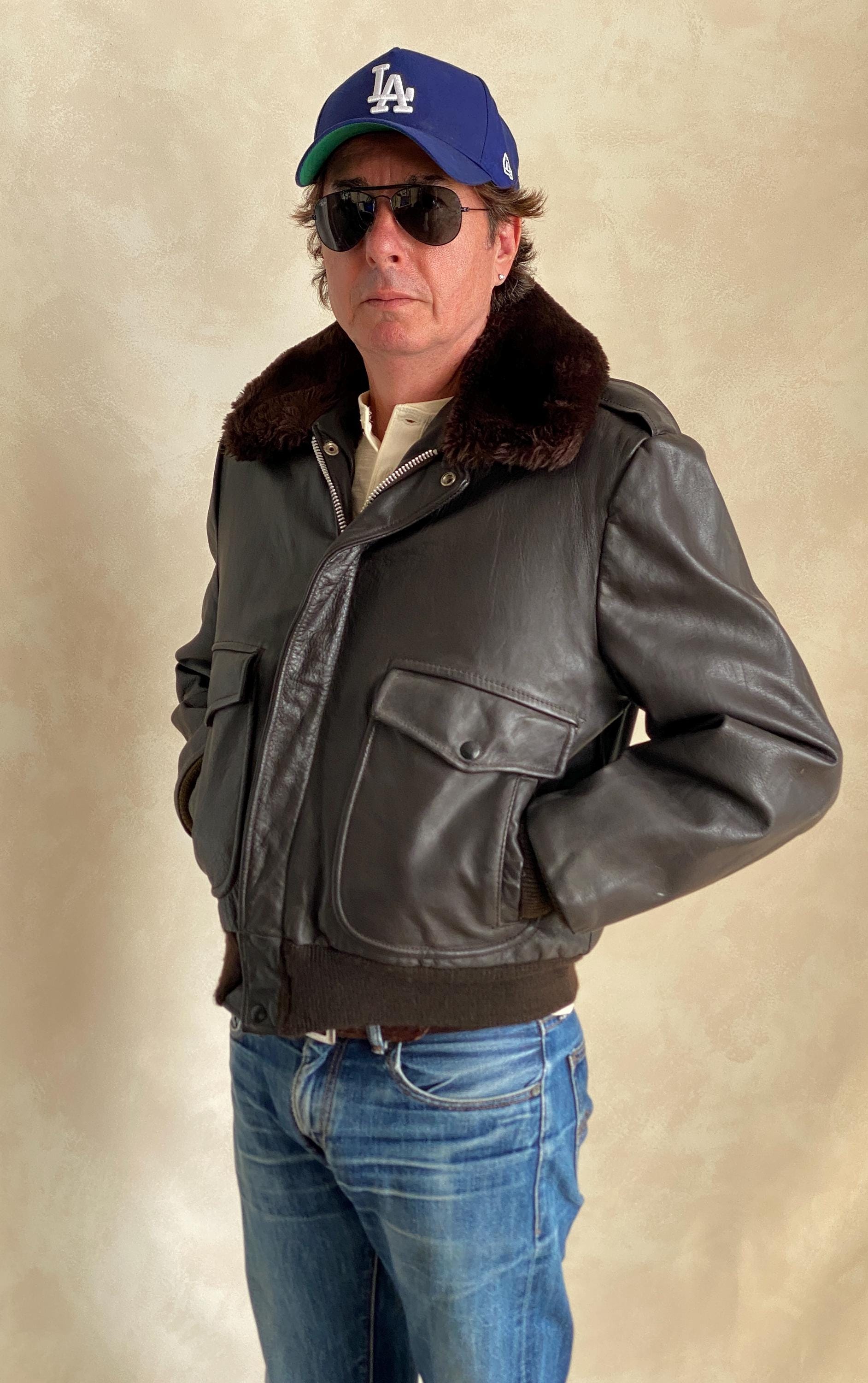 Vintage 70s Leather Flight Jacket: USA Made Talon Zip, Size 40 - Etsy