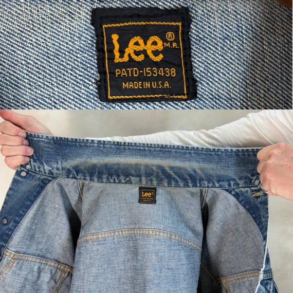 Vintage 1970s Lee Denim Jacket Made in USA – 2 Chest Pocket Type