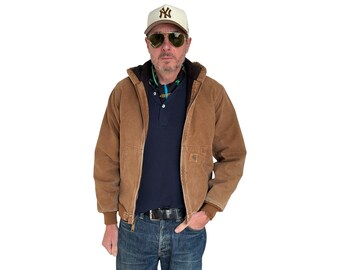 Chaqueta con capucha Carhartt vintage de los años 90, hecha en México. Abrigo de trabajo, talla XL para jóvenes.