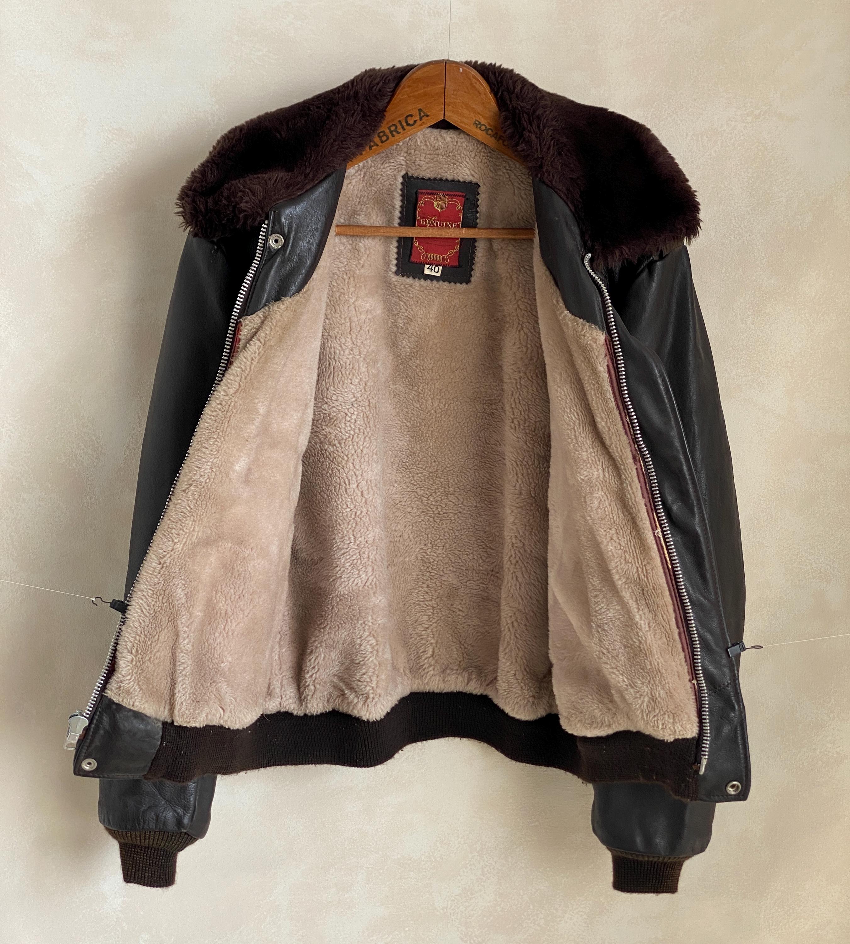 Vintage 70s Leather Flight Jacket: USA Made Talon Zip, Size 40 - Etsy