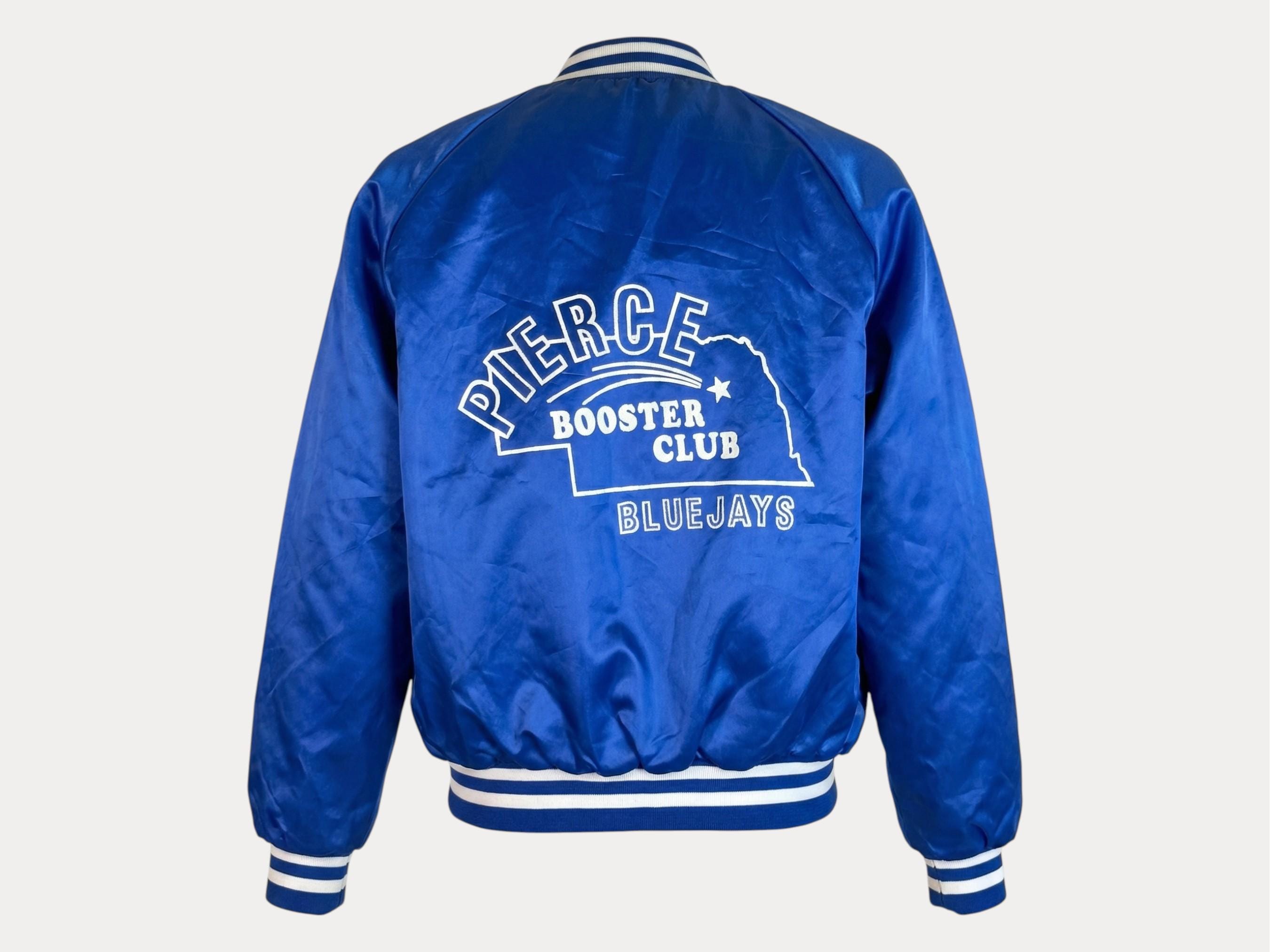 Vintage 80s Bluejays Booster Club Satin Jacket – King Louie Bomber
