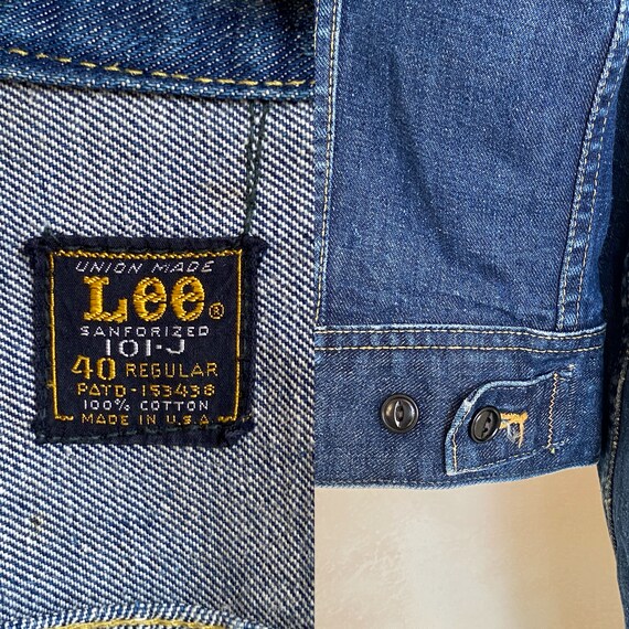 Buy Size 40US / 50EU Vintage 70s Sanforized Union Made Lee 101 J  