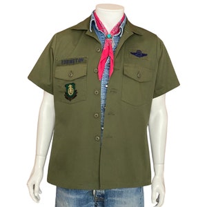 Size M. Original vintage military 80’s utility shirt OG 507  Poly/cotton