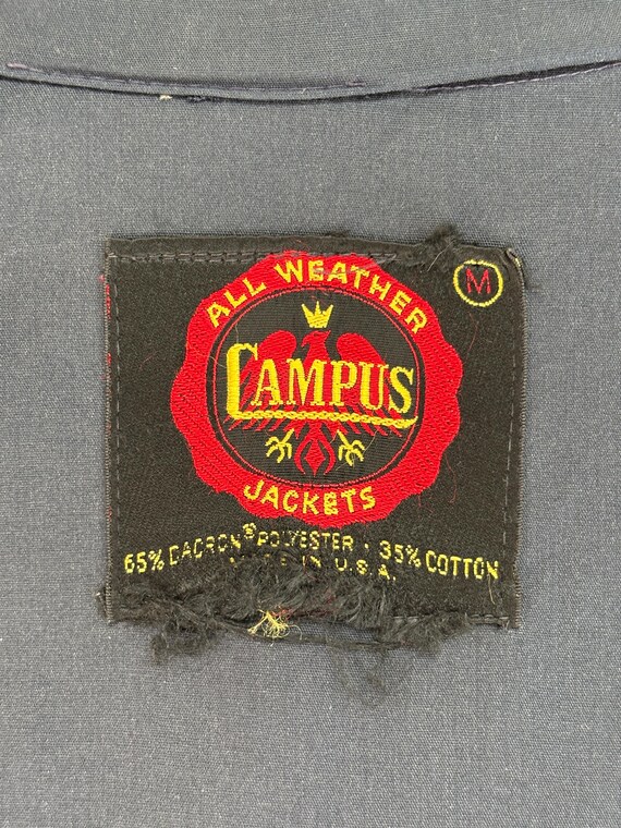 Vintage 60s Campus Zip Jacket Made in USA – Lightweight Cotton