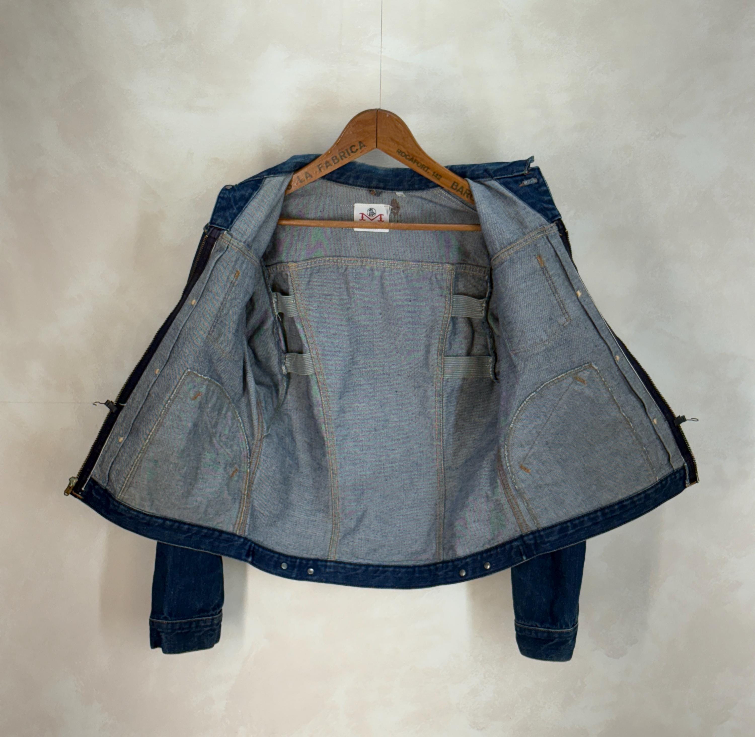vintage Maverick denim jacket with back patch / 70s denim jacket 