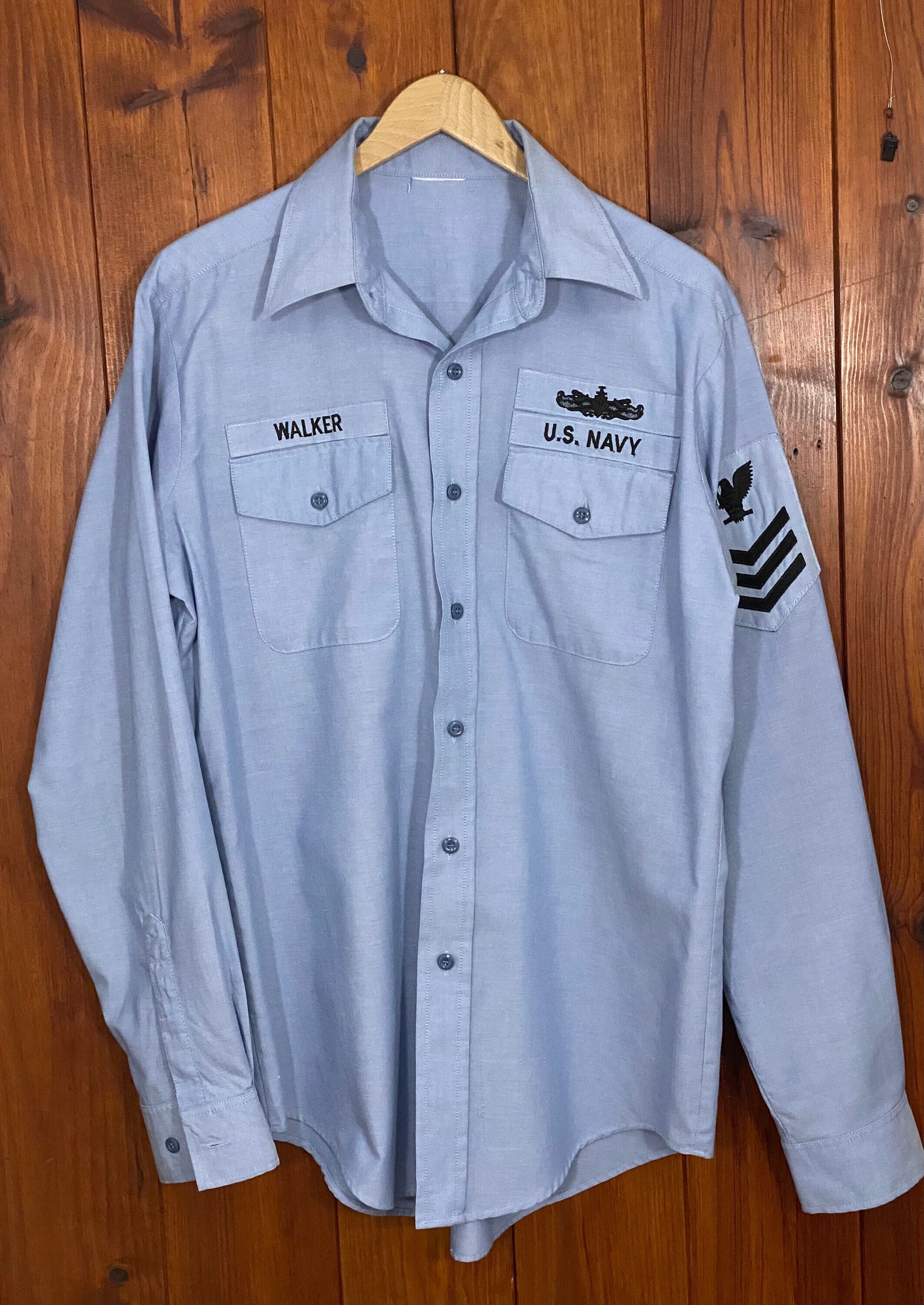 VINTAGE US.NAVY 海軍 セーラーカラー シャツ ミリタリー