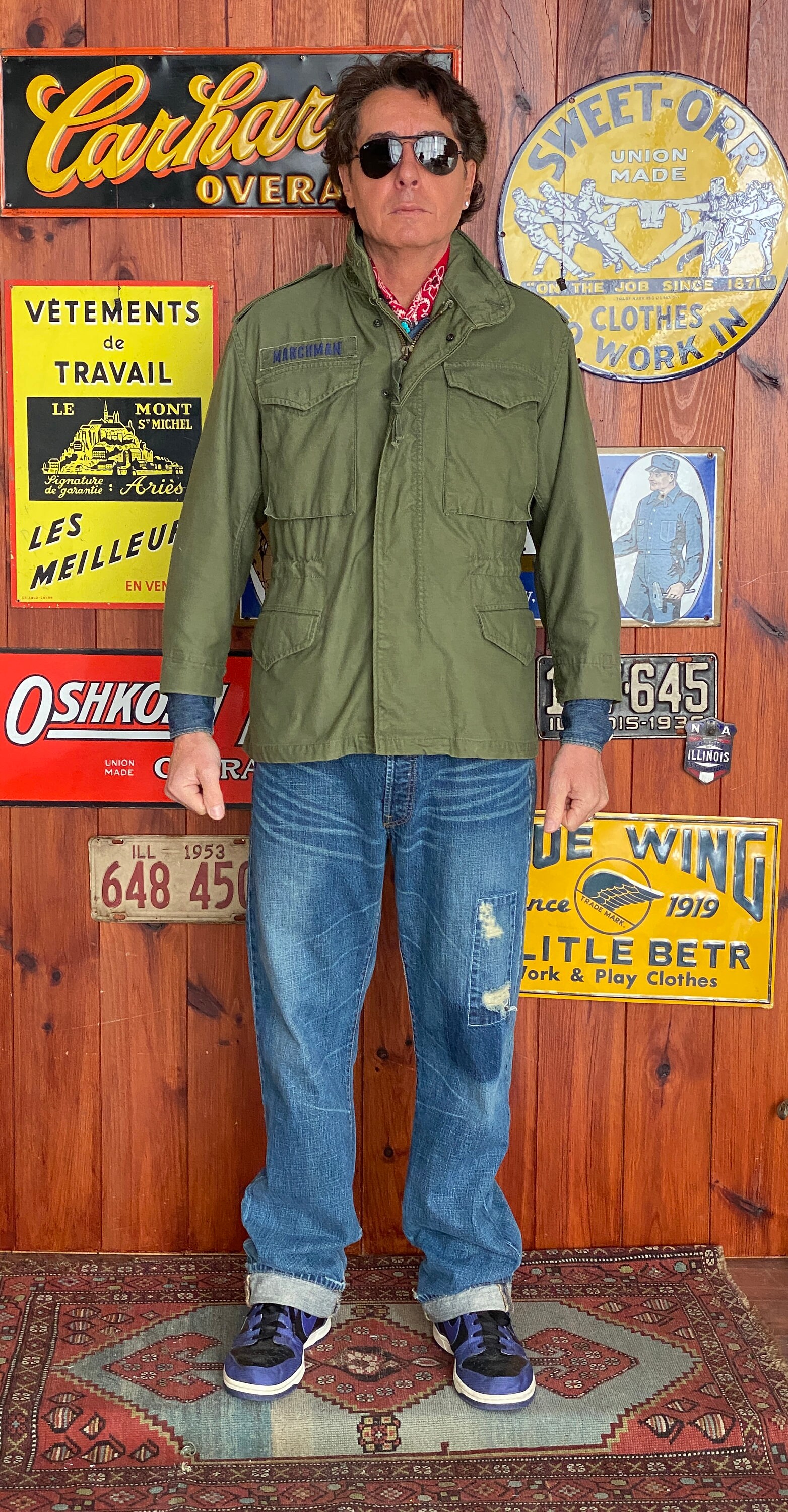 実物 M-65 small 1973年 70s M65 Field Jacket Small Long OG-107 70s US Air Force Hood