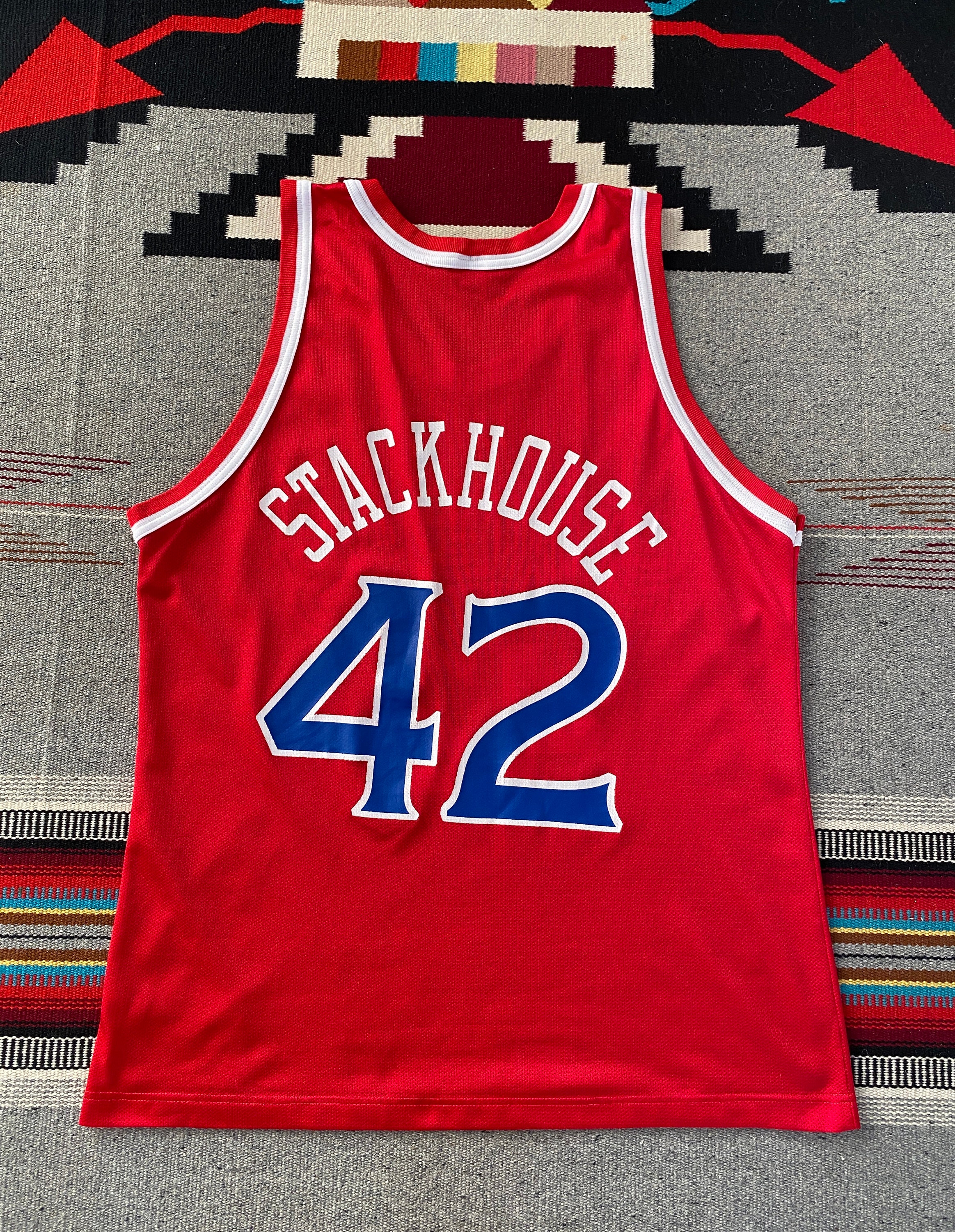 90s チャンピオン　SIXERS STACKHOUSE ユニフォーム　42 Vintage Philadelphia 76ers Sixers Jerry Stackhouse #42
