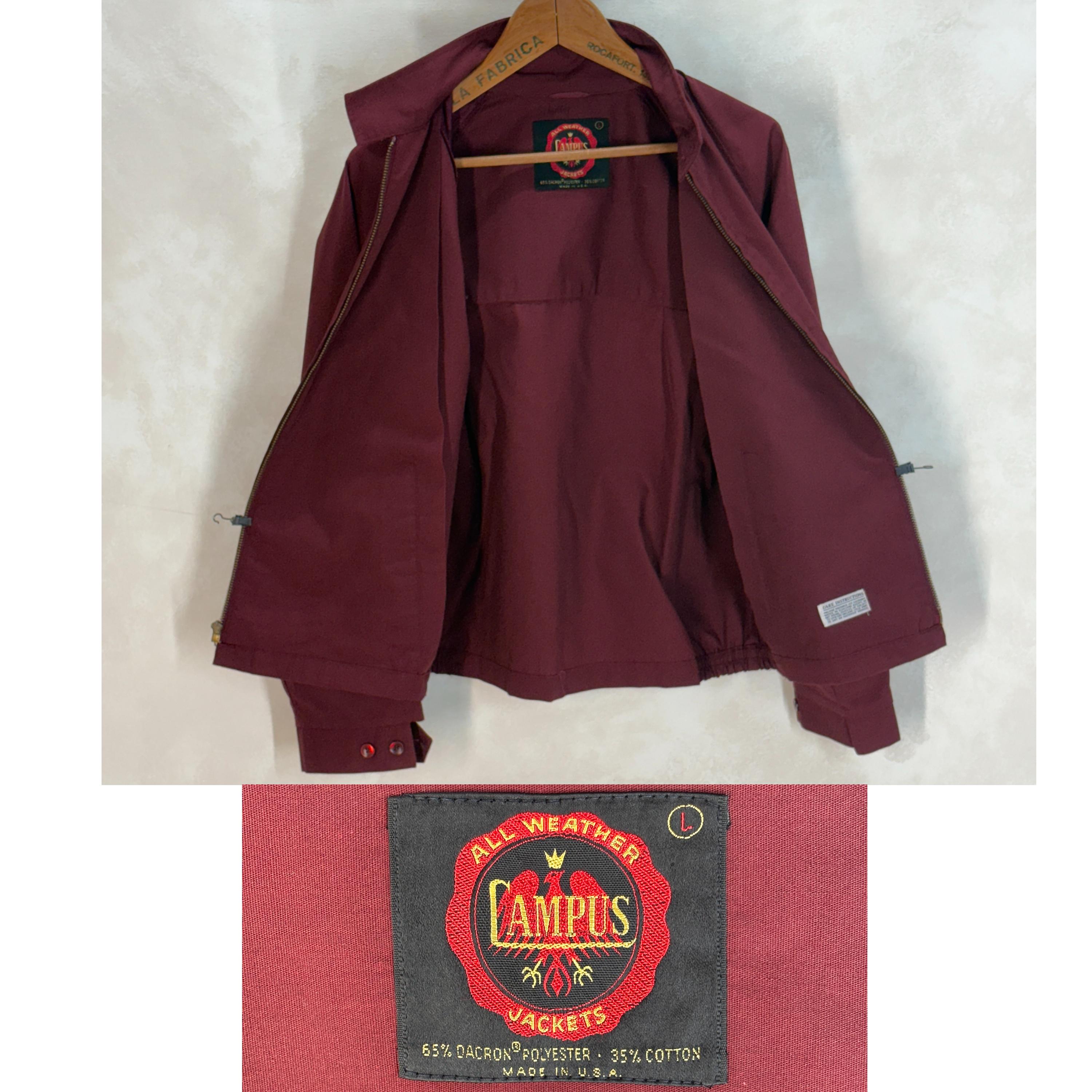 Vintage 60s Cotton Zipper Jacket | Made in USA Retro Workwear