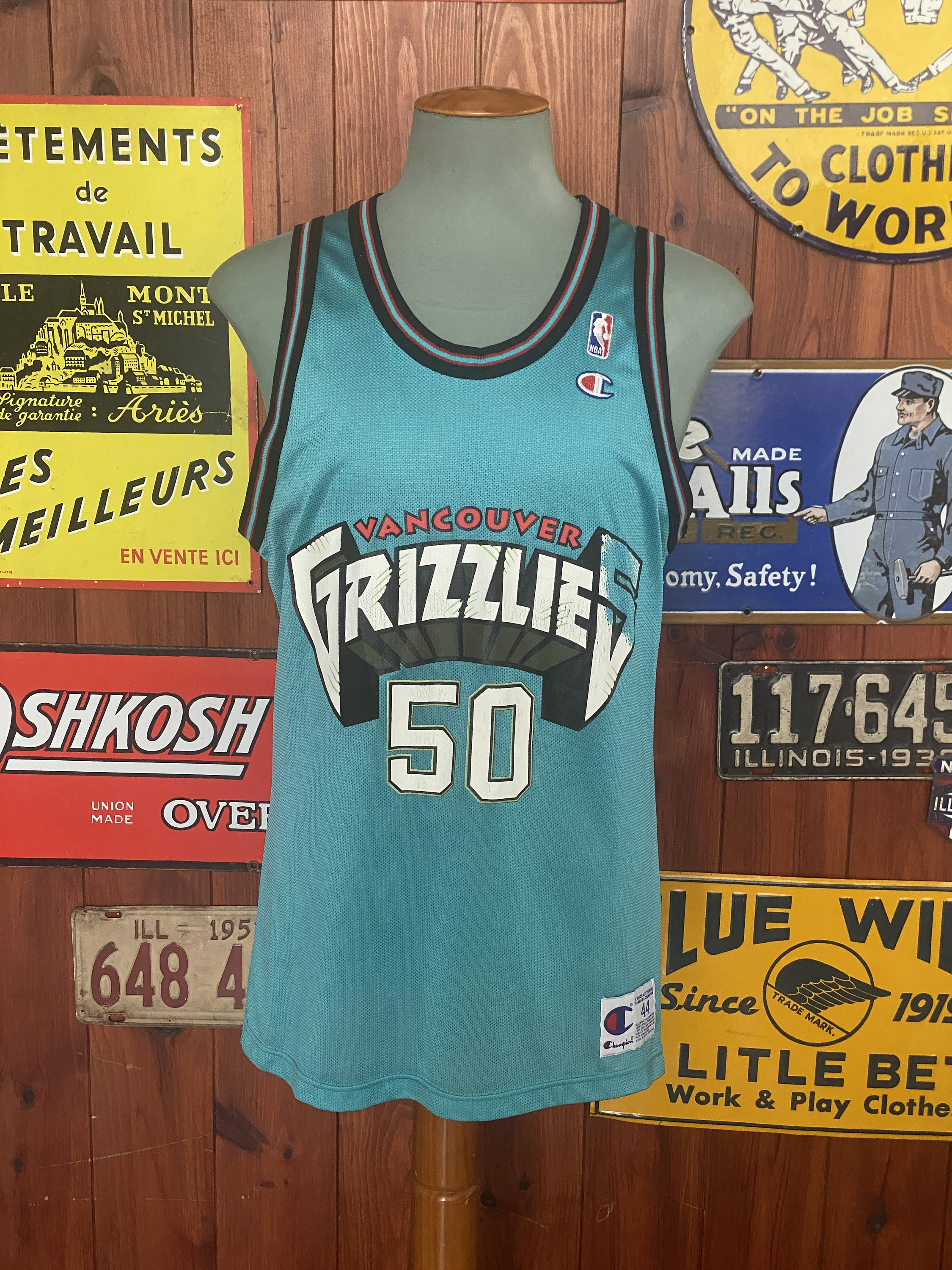 Vintage 90s NBA Vancouver Grizzlies Jersey – Bryant Reeves #50 by
