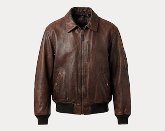 Avirex Limited B-15 Flight Jacket / 1978 US Army Air Forces Contract / Genuine Leather / XL
