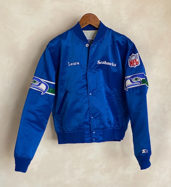 Medium. Vintage 80S Seahawks satin Starter jacket mad… - Gem