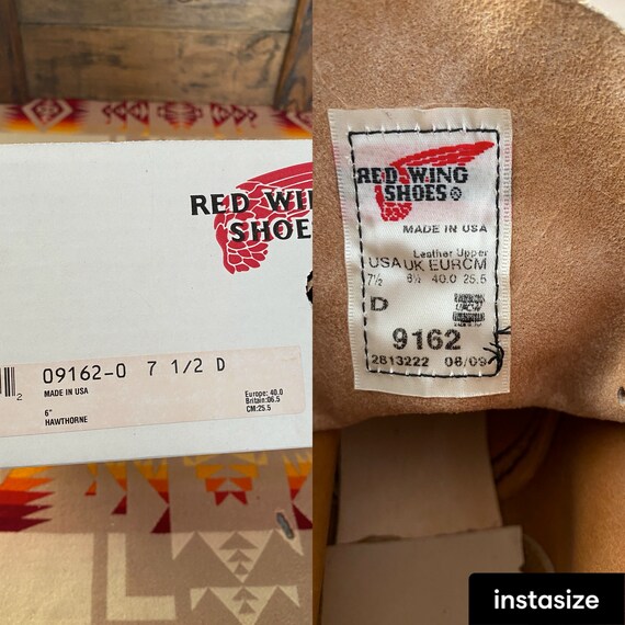 Size 7.5 D (40 Euro) Rare Red Wing 09162 Heritage Blacksmith Hanthorne Boots Made in USA (Seconds)