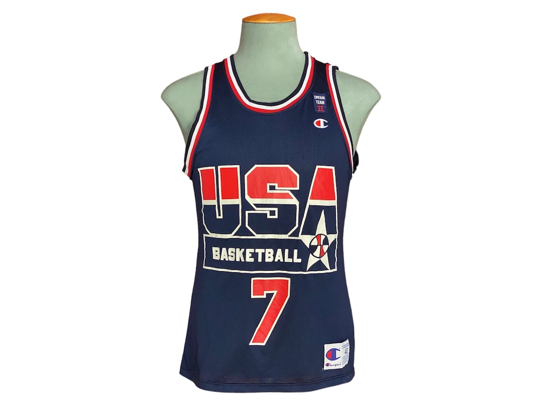 Vintage 90s Champion USA Dream Team #7 Shawn Kemp Jersey | Made in