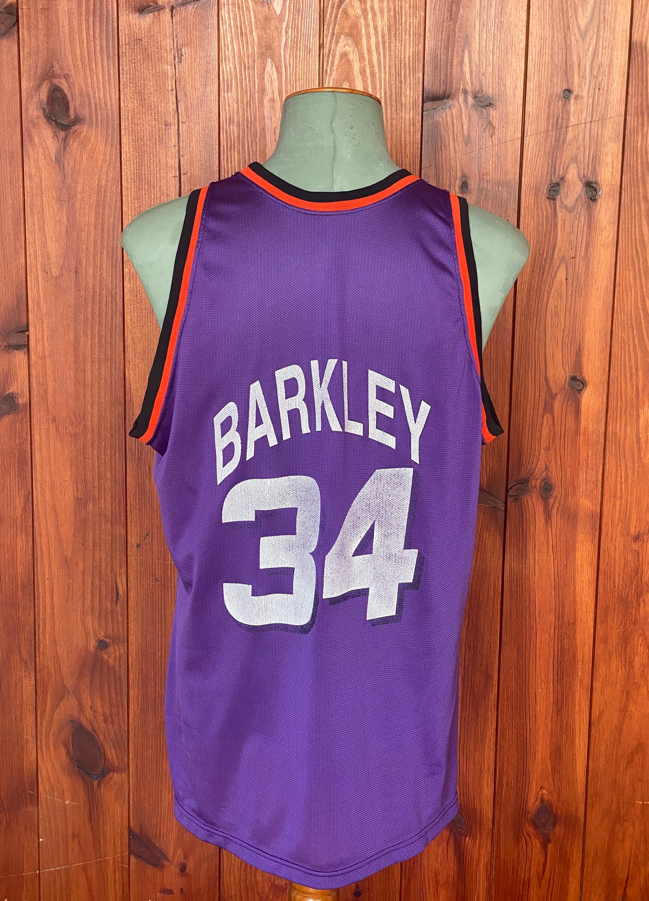 Vintage 90s Champion Phoenix Suns #34 Charles Barkley NBA Jersey