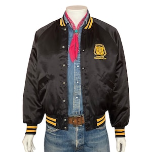 Size M. Vintage 80’s Brotherhood  Satin jacket Made In USA