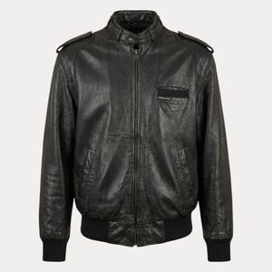 Veste Bomber Vintage Members Only – Homme Taille 44 – Bleue – Légère – Occasion