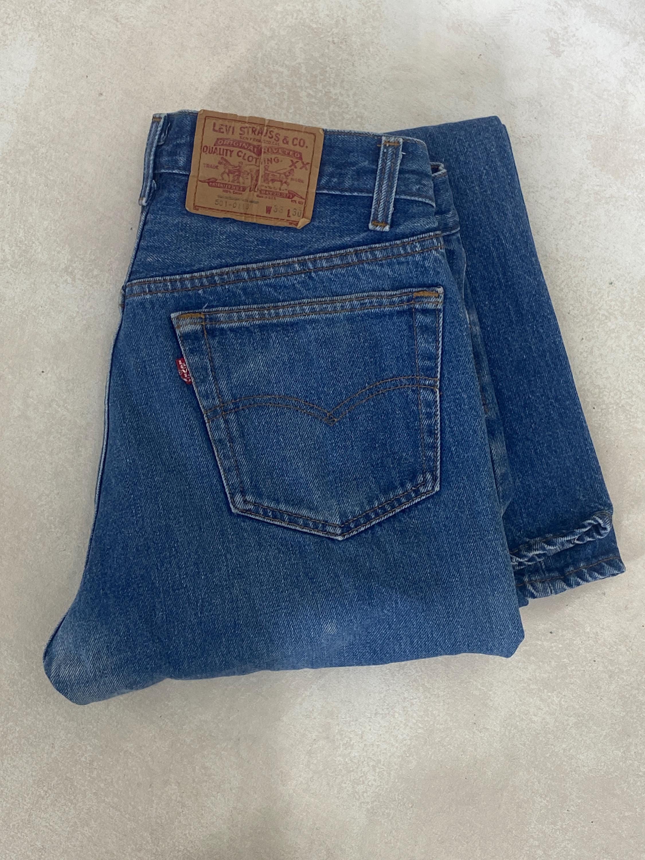 Vintage 1985 Levi's 501 Jeans Made USA Classic Blue Denim Size