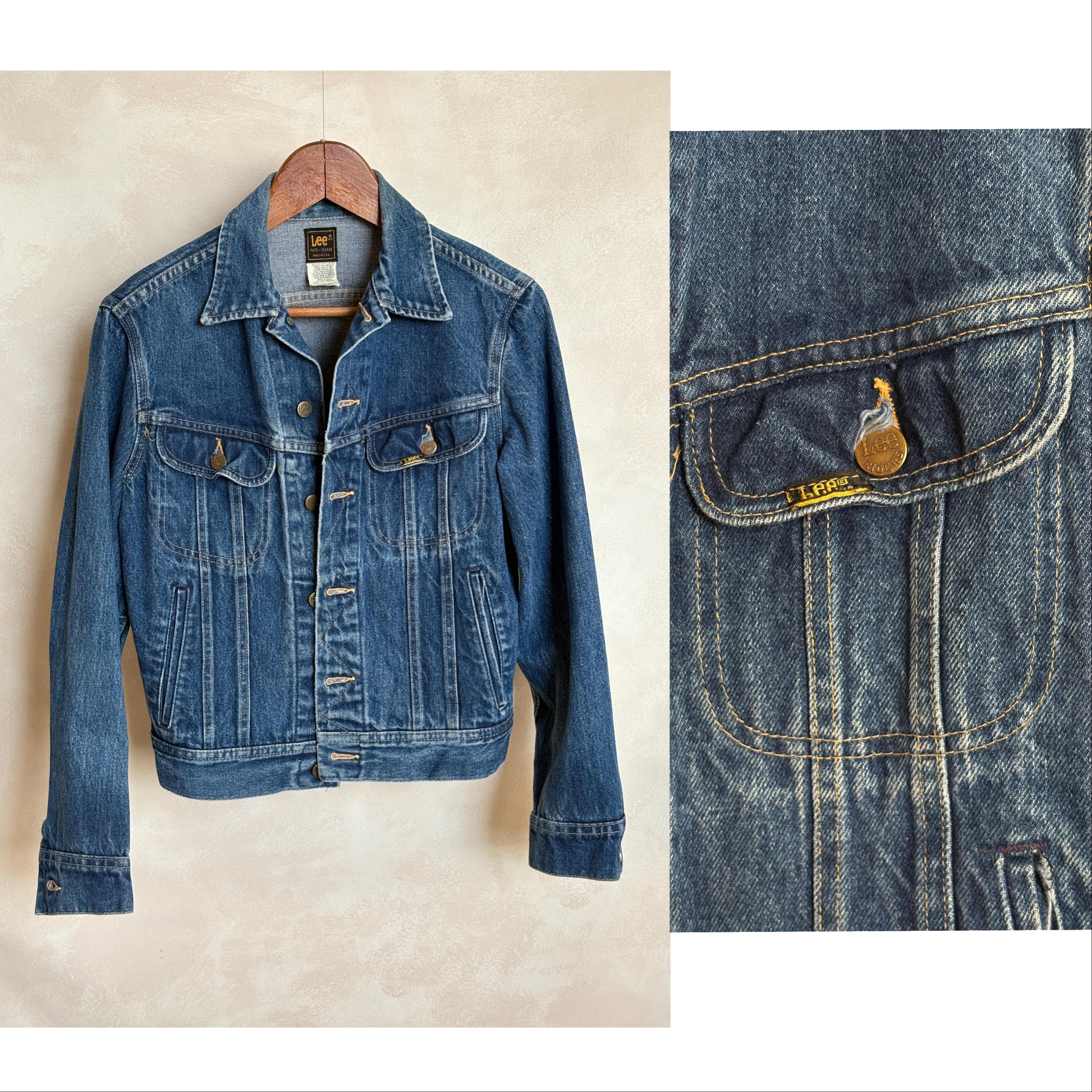 Vintage 80s Lee Denim Jacket | 4-pocket Workwear Style | Made in
