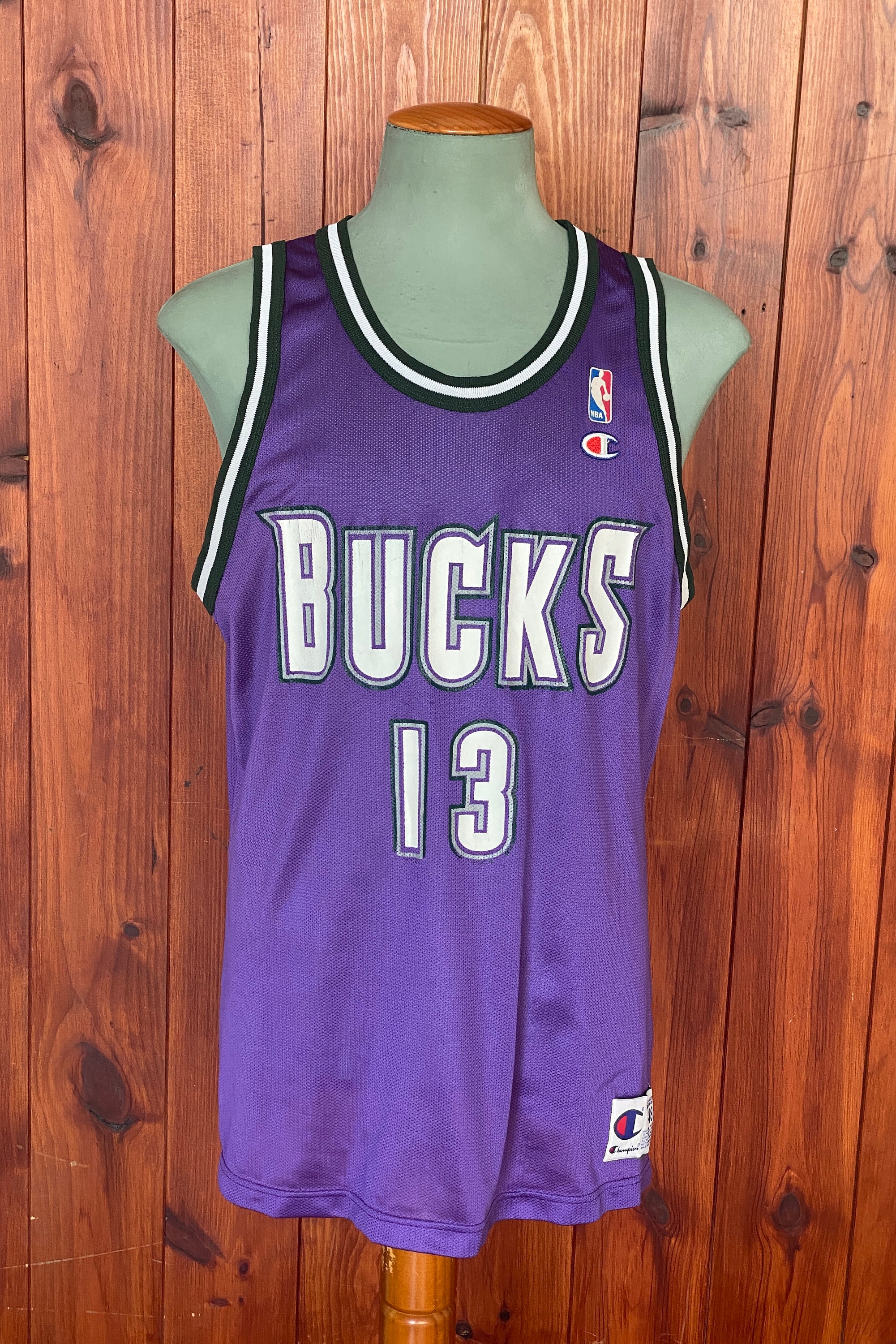 Vintage 90s Champion Glenn Robinson #13 Milwaukee Bucks Jersey