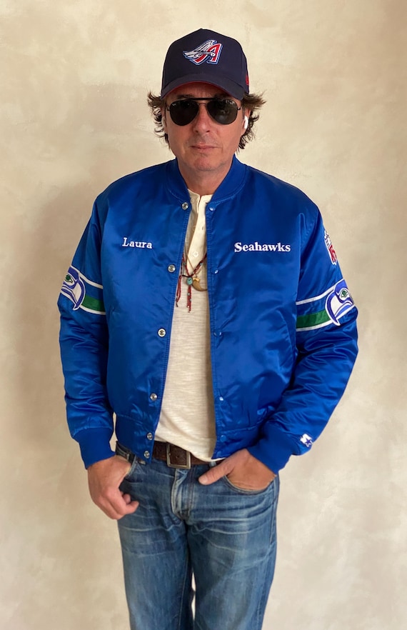 Medium. Vintage 80S Seahawks satin Starter jacket mad… - Gem