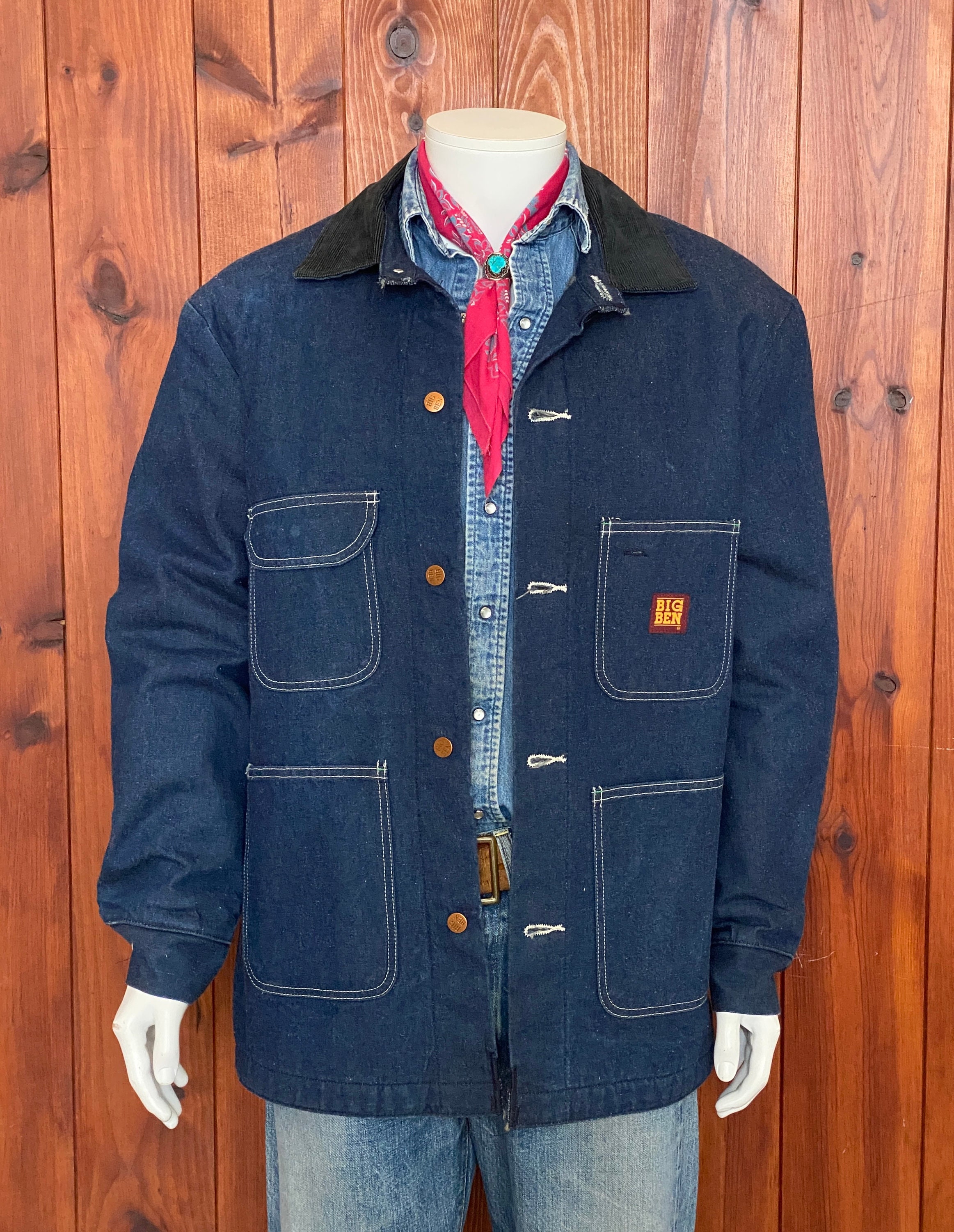 Big Ben Denim Chore/ Barn Lined Coat - Etsy