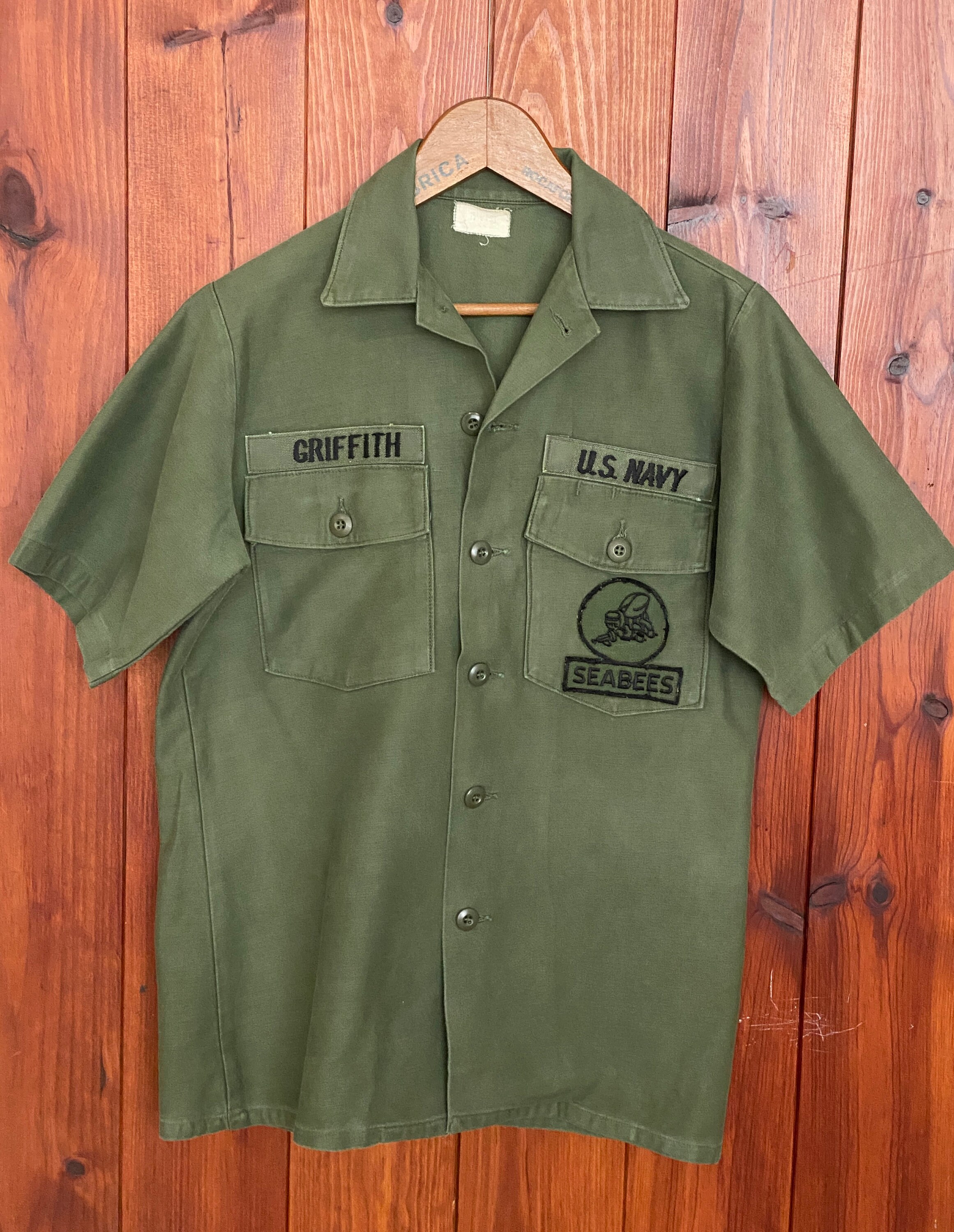 サイズ M。本物の Seabees 米軍 70 年代ベトナム戦争時代の