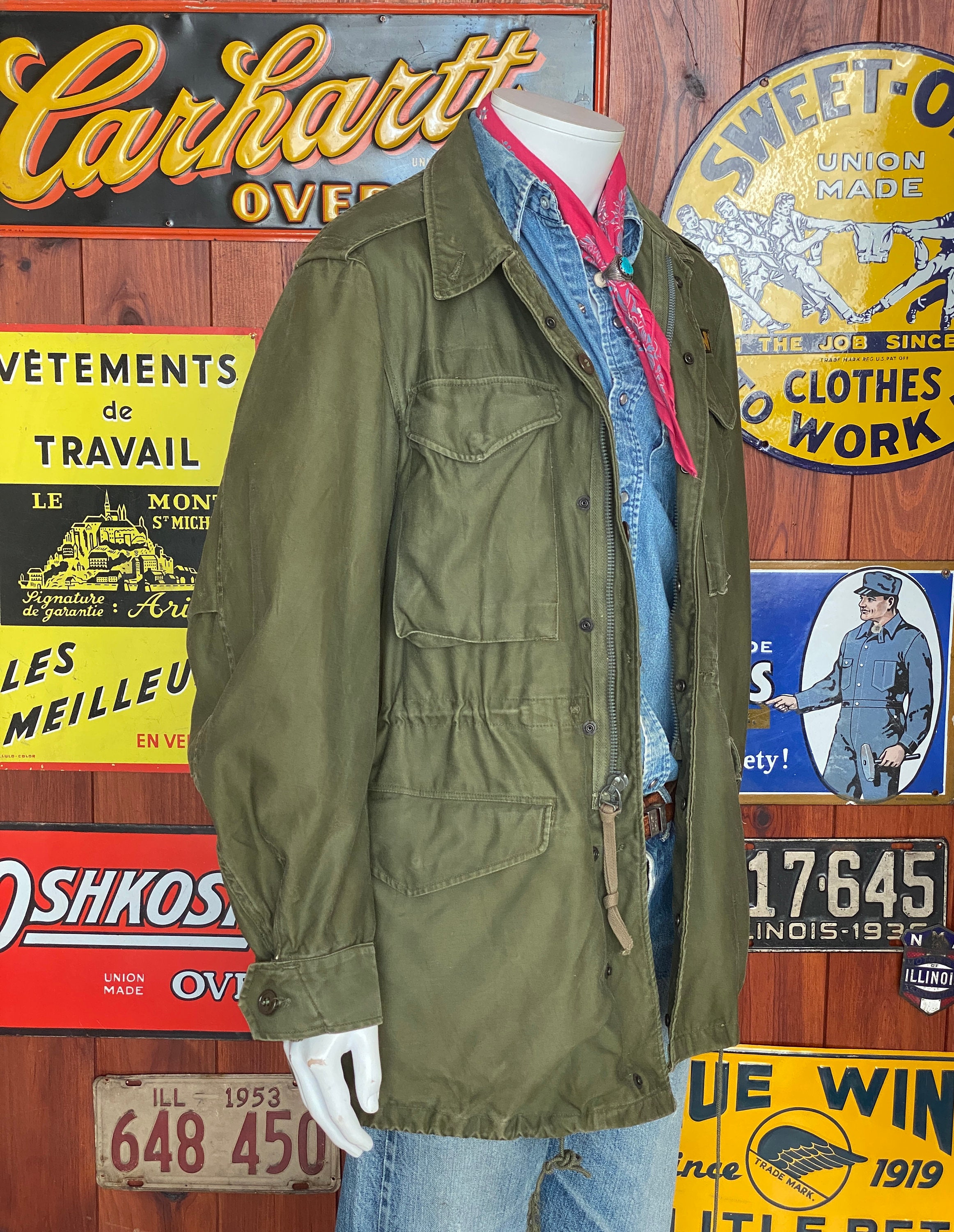 50s US Army M51 Field Jacket OG107 | Small Long | Vintage Military