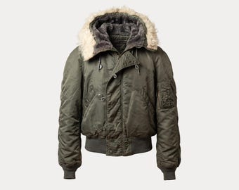 Vintage Alpha Industries Attached Hood Type N2B Parka Jacket Size