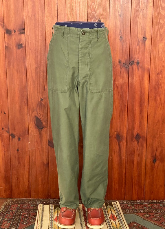 パンツ vintage fatigue pants 60's Size 32X33 Authentic 1970 Vietnam War Era OG-107 Fatigue