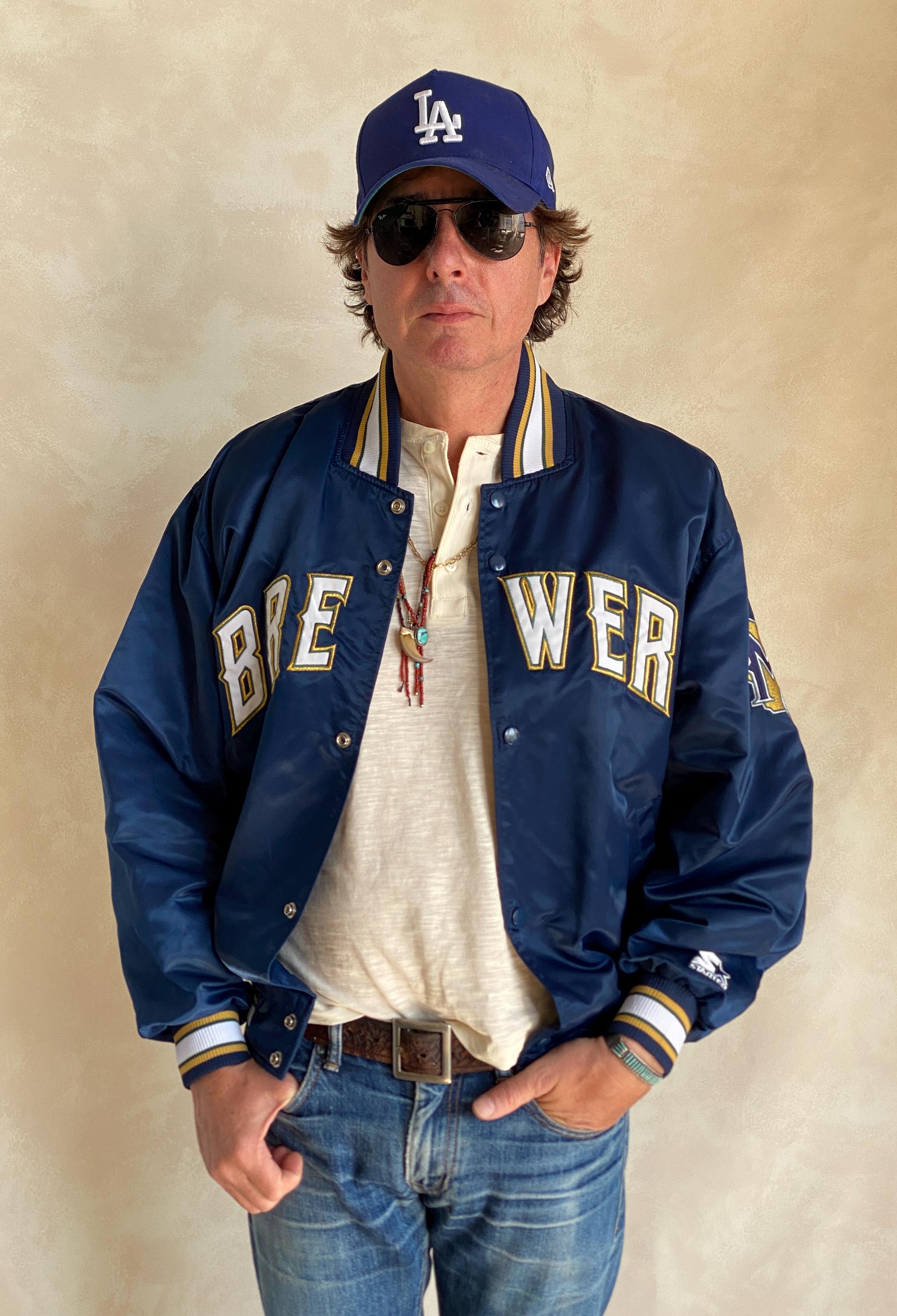 Vintage 1990s Milwaukee Brewers Blue Nylon Jacket by Starter