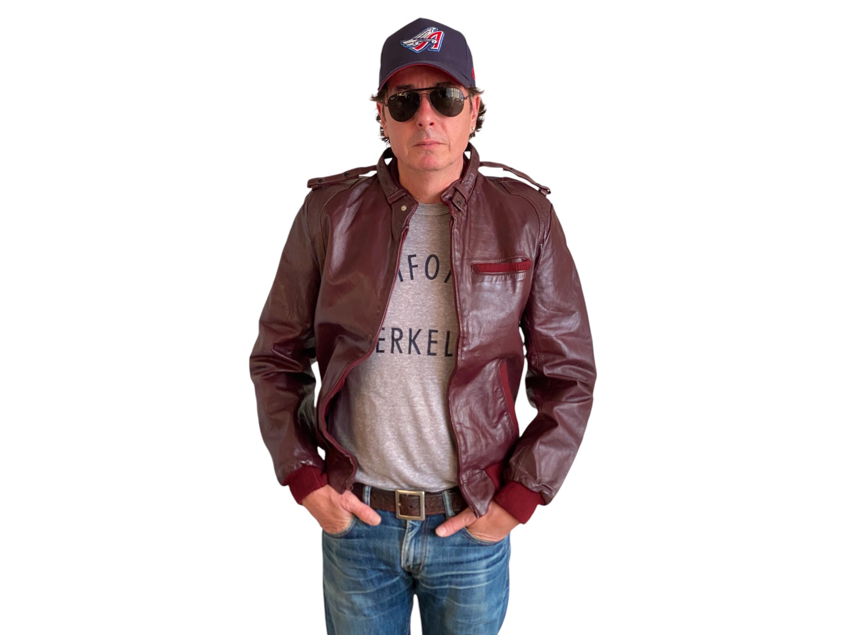 Size 38 US (48 EU) Vintage 80s Leather Jacket - Etsy