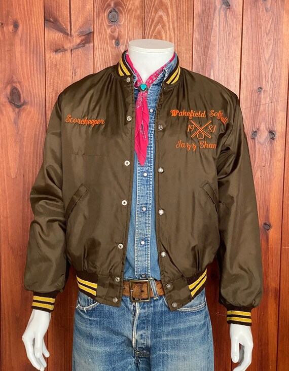 1981 Vintage Satin Softball Jacket - Etsy