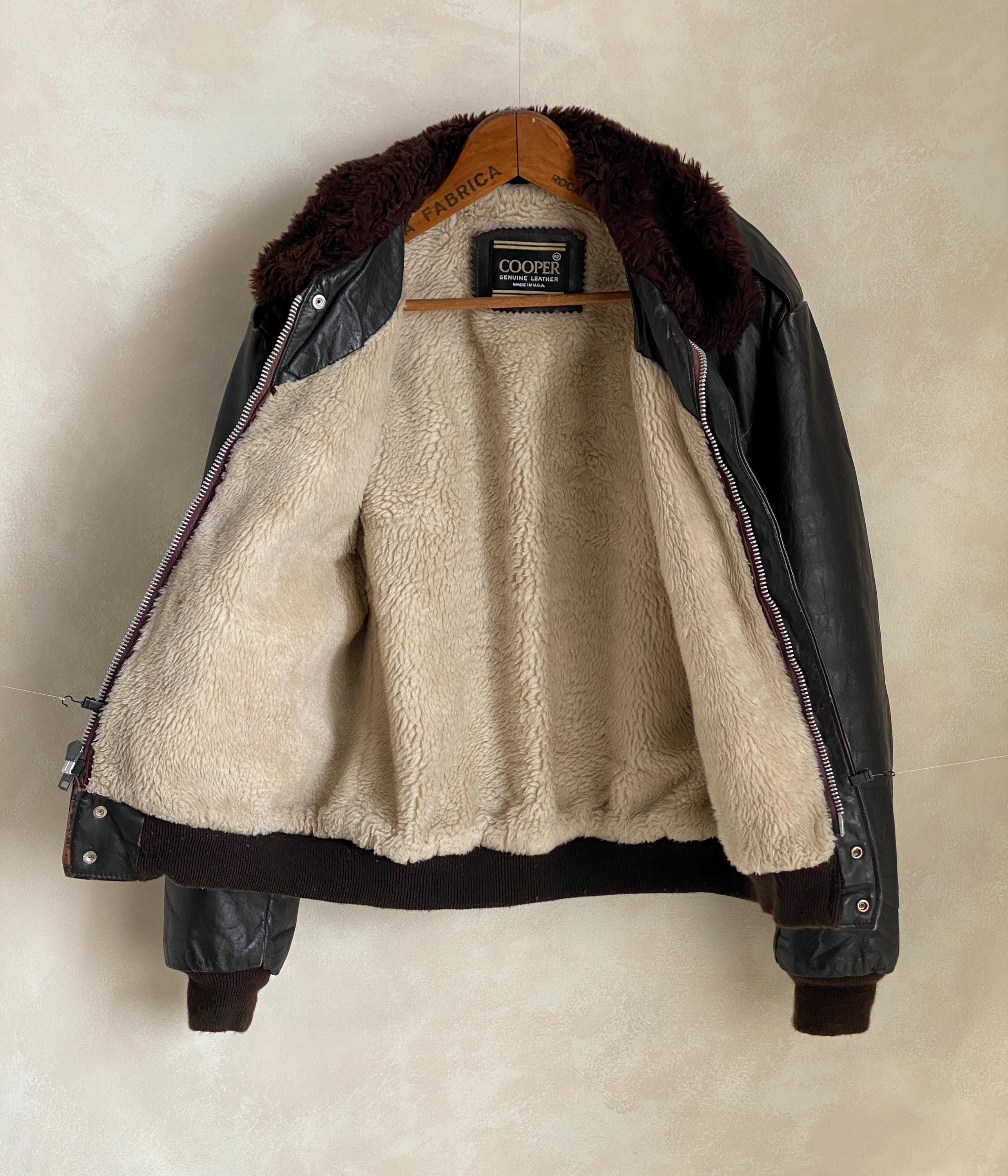 Size 42US Reg (52EU). Vintage Cooper Leather Bomber Flight