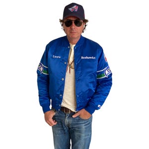 Medium. Vintage 80S Seahawks satin Starter jacket made in USA