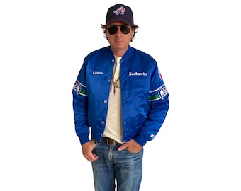 Medium. Vintage 80S Seahawks satin Starter jacket made in USA