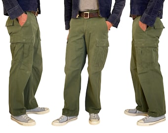 Vintage 1970s CHARLES DALY Camo Zipper Fly PANTS Size 33 X