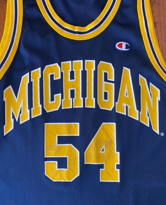 Size 40. 90s Vintage Michigan Wolverines NBA Jersey 54 Made 