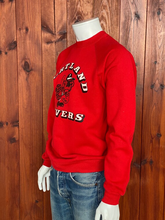 Vintage WOODLAND BEAVERS UNIVERSITY College Hoodie Football Sport Pullover Sweater